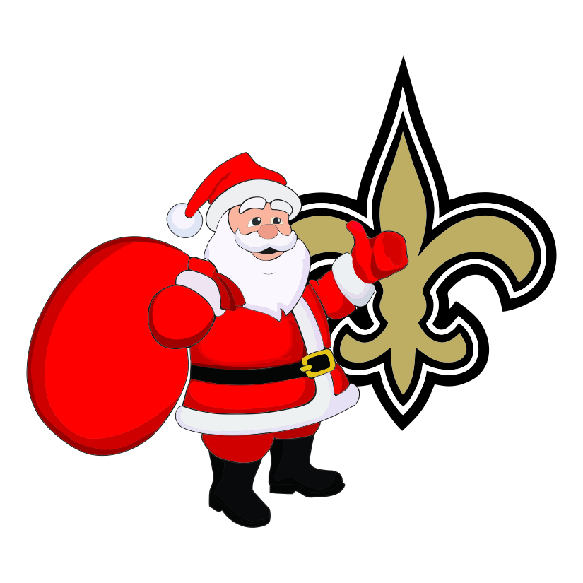 New Orleans Saints Santa Claus Logo iron on paper